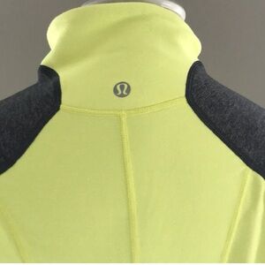 Lululemon Reversible Neon Yellow & Charcoal Half-Zip Pullover